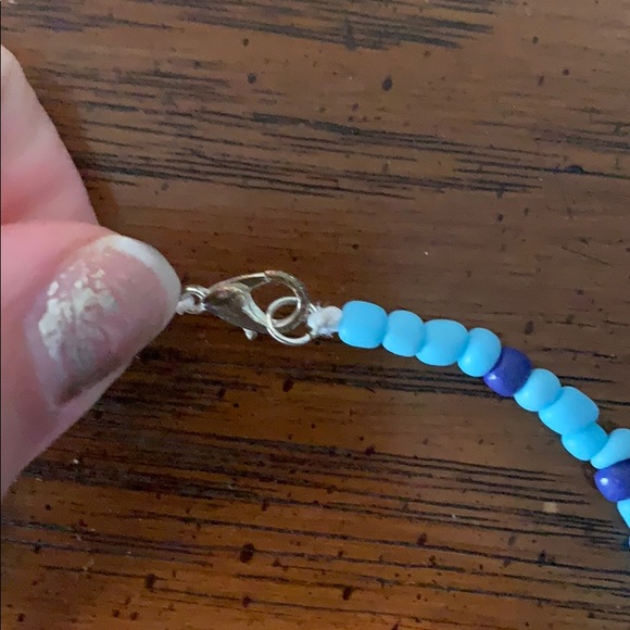 blue and navy bead chocker - Picture 2 of 3